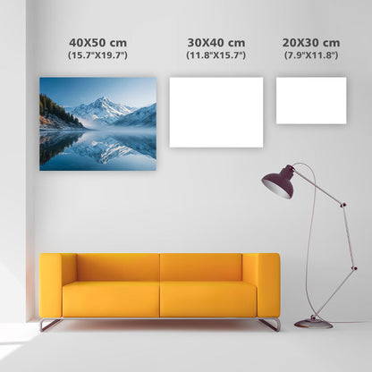 Spegelbergsreflektion i sjön - Diamantmålning