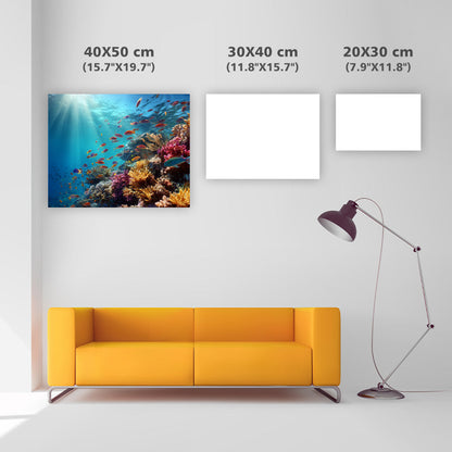 Solstråle korallrev - Diamantmålning