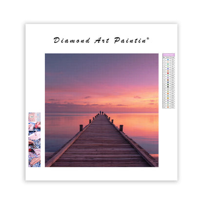 Solnedgångspir - Diamantmålning