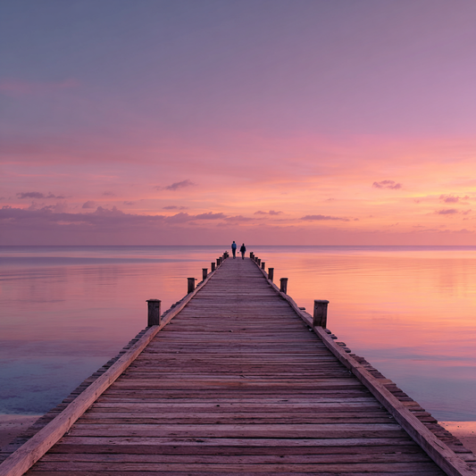 Solnedgångspir - Diamantmålning