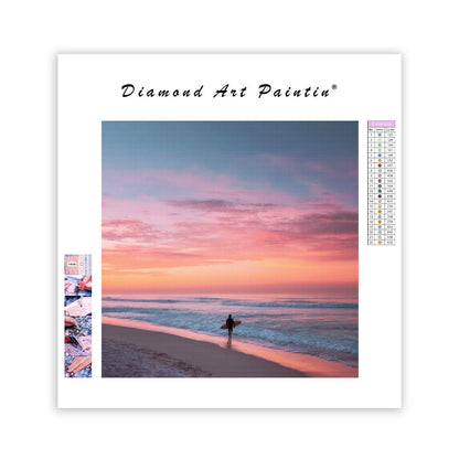 Surfarens soluppgångspromenad - Diamantmålning