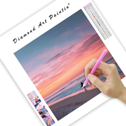 Surfarens soluppgångspromenad - Diamantmålning