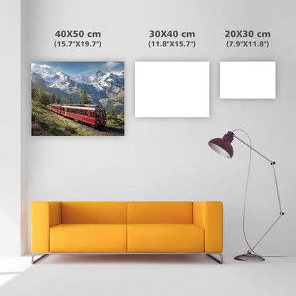 Schweizisk alpin kugghjulsjärnväg - Diamantmålning