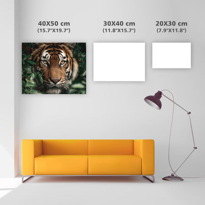 Tiger i djungelns skuggor - Diamantmålning