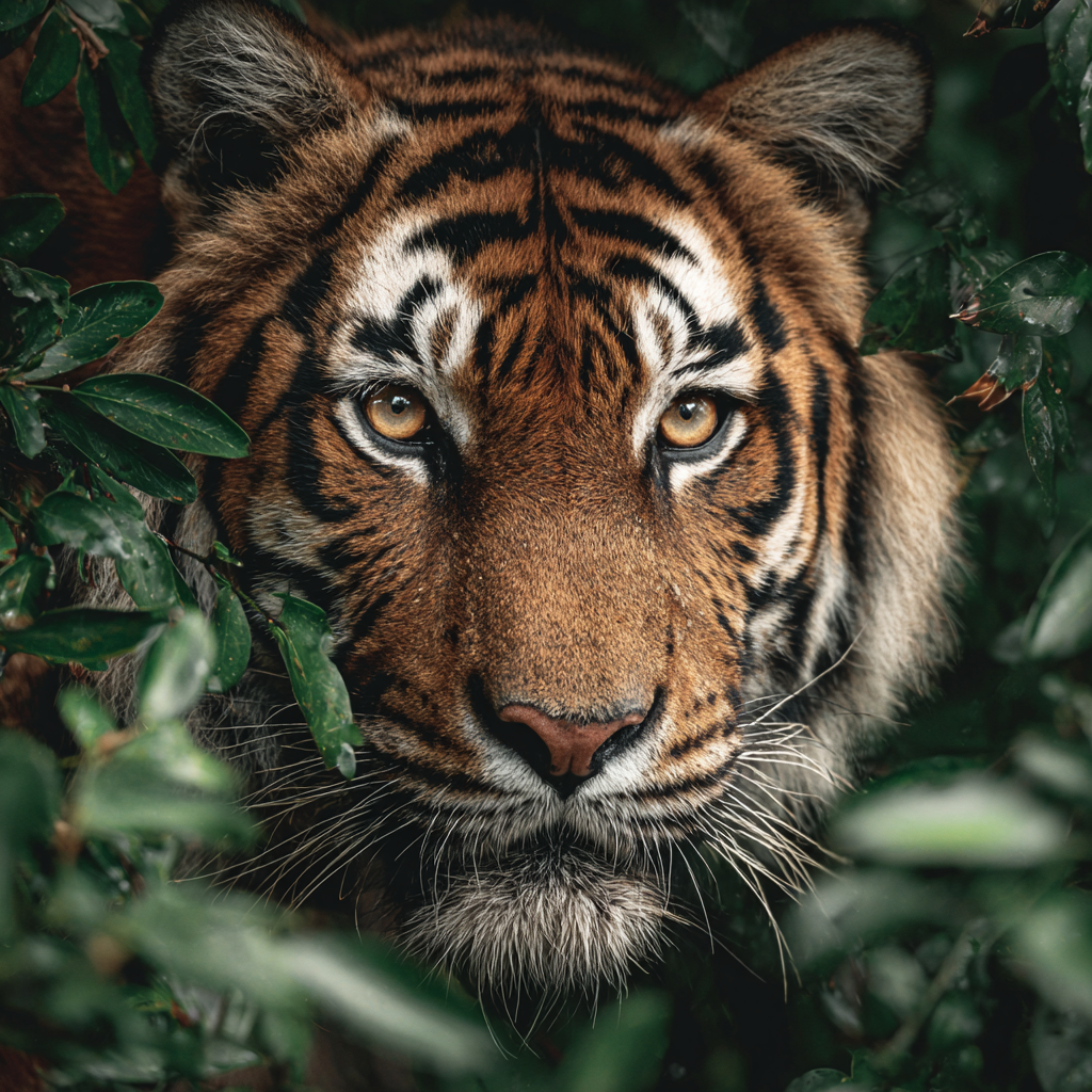 Tiger i djungelns skuggor - Diamantmålning