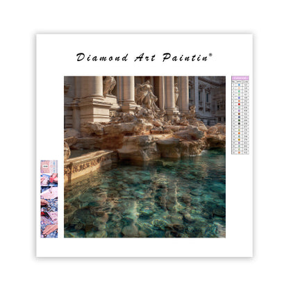 Detaljer om Trevifontänen - Diamantmålning