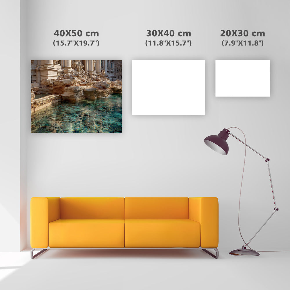 Detaljer om Trevifontänen - Diamantmålning