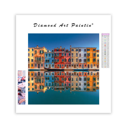 Venetiansk vattenreflektion - Diamantmålning