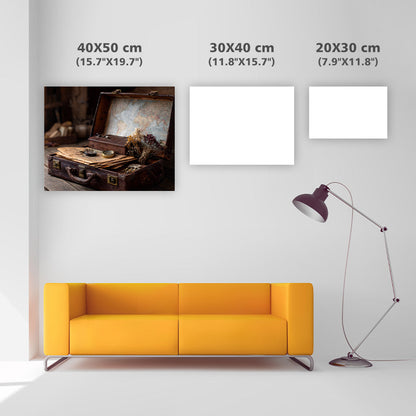 Vintage resväska - Diamantmålning