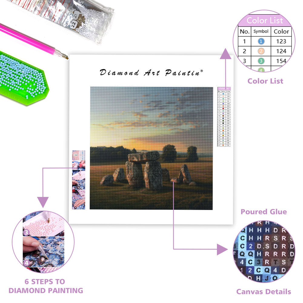 Forntida stencirkelfält - Diamantmålning