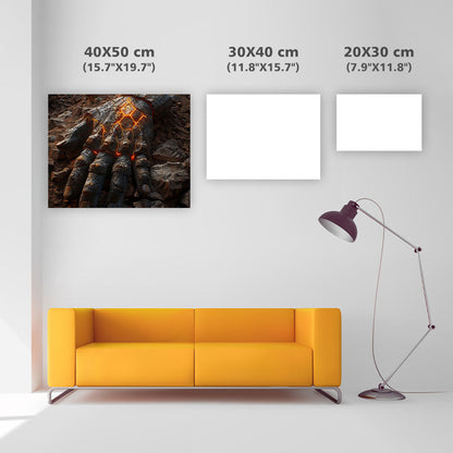 Handmålad diamantmålning av forntida sten