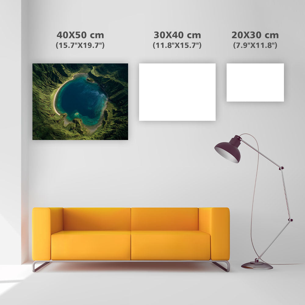 Azorernas vulkaniska kratersjö - Diamantmålning