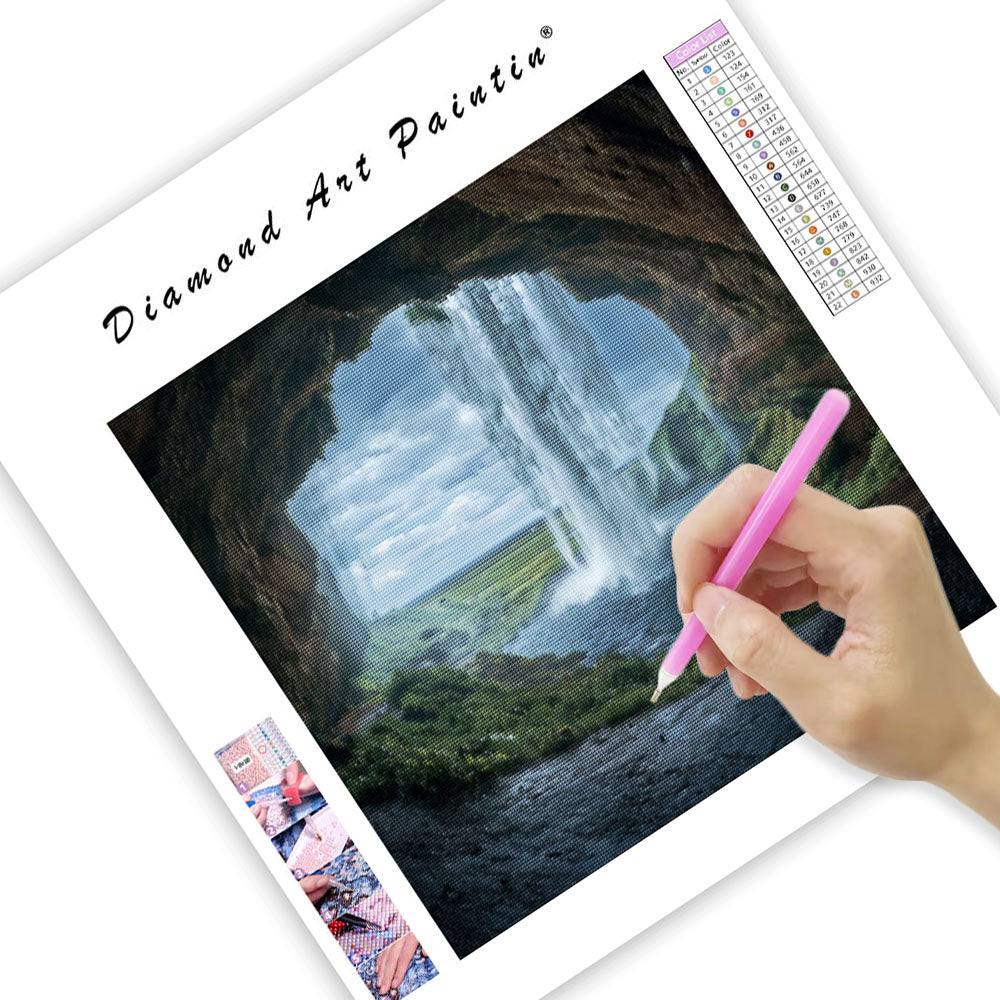 Bakom Seljalandsfoss vattenfall - Diamantmålning