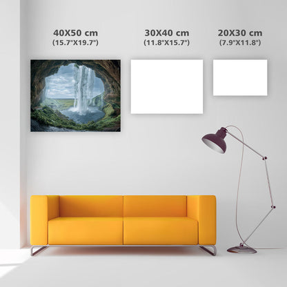 Bakom Seljalandsfoss vattenfall - Diamantmålning