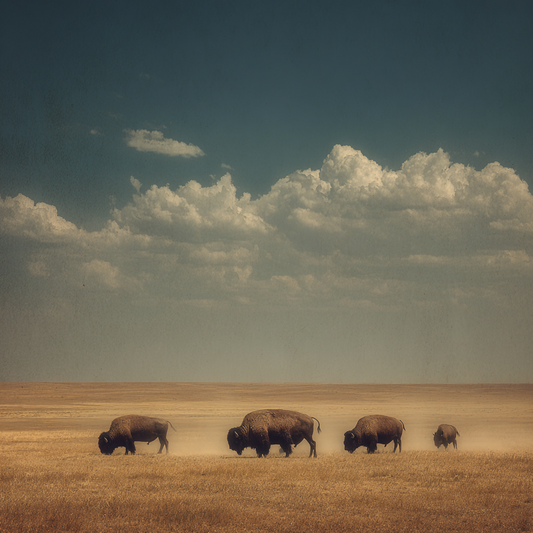 Bison på de stora slätterna - Diamantmålning