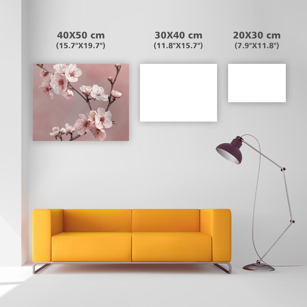 Blommande körsbärskvist - Diamantmålning