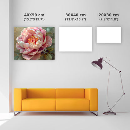 Blommande pion Grace - Diamantmålning