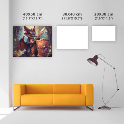 Modige lilla väktare - Diamantmålning