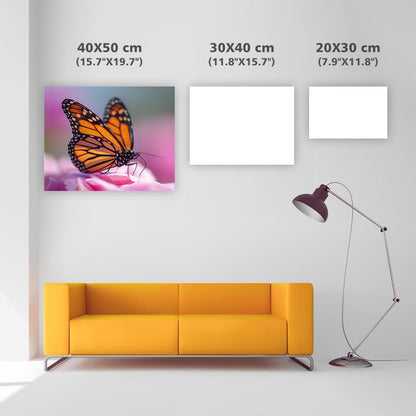 Fjäril i blom - Diamantmålning