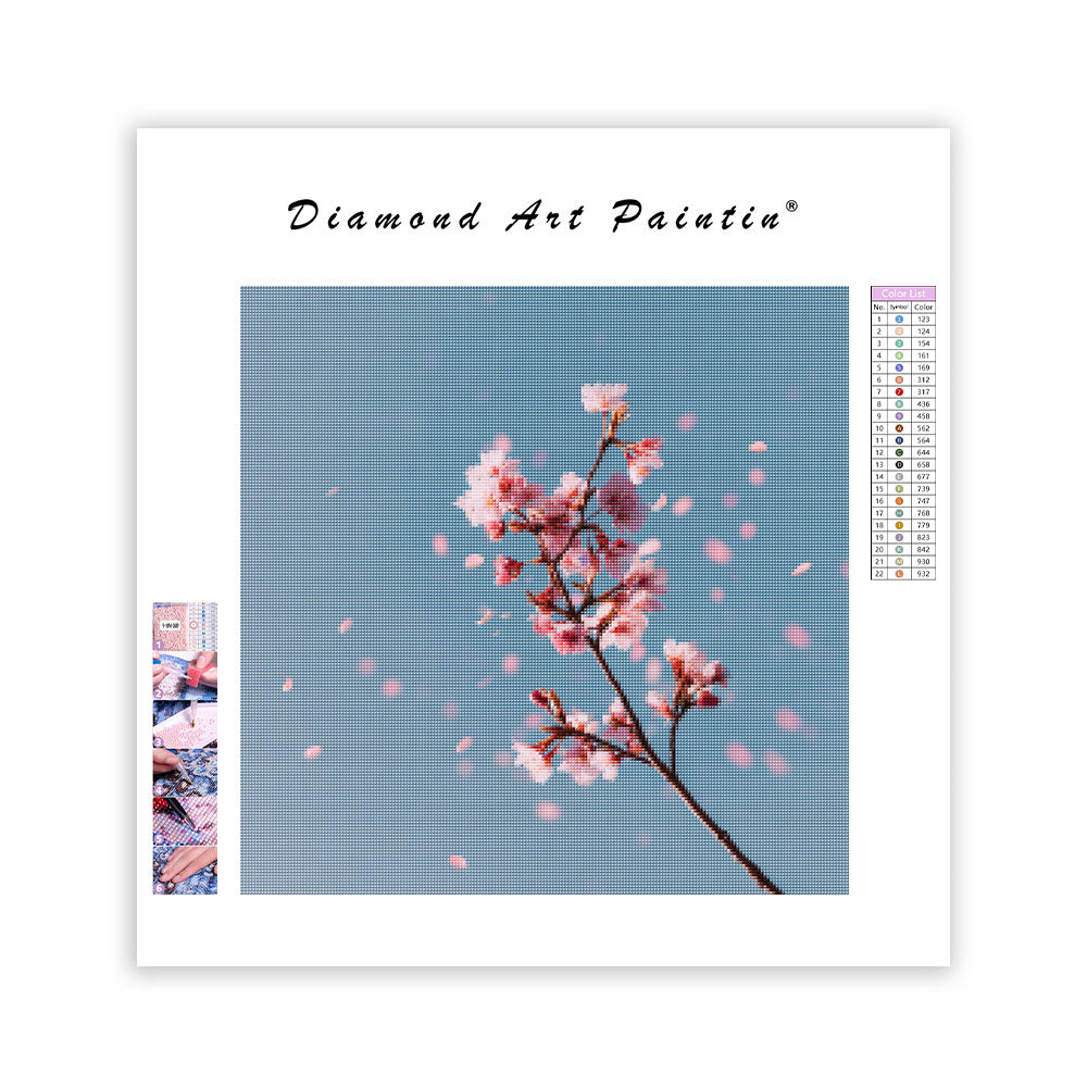 Körsbärsblomsdans - Diamantmålning