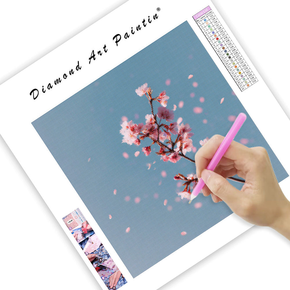 Körsbärsblomsdans - Diamantmålning