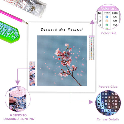 Körsbärsblomsdans - Diamantmålning