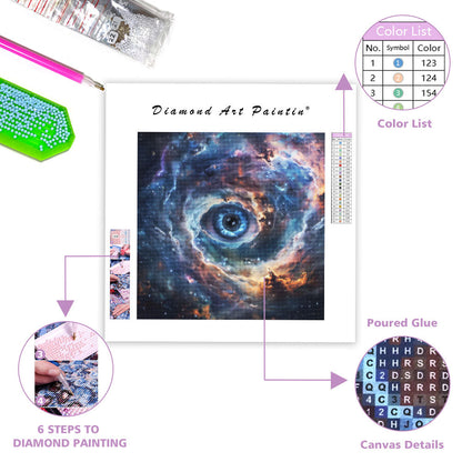Kosmisk ögonnebula - Diamantmålning