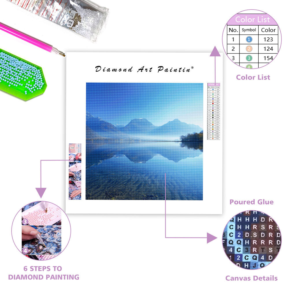 Kristallsjöns dagsljus - Diamantmålning