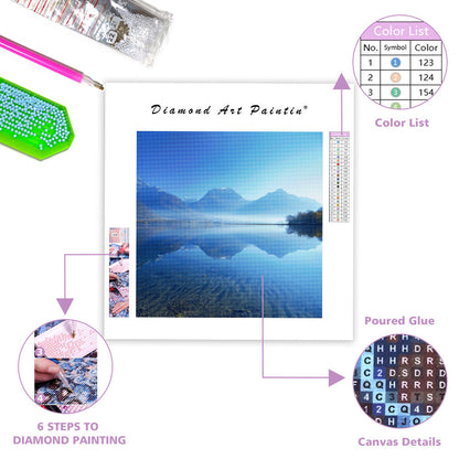 Kristallsjöns dagsljus - Diamantmålning