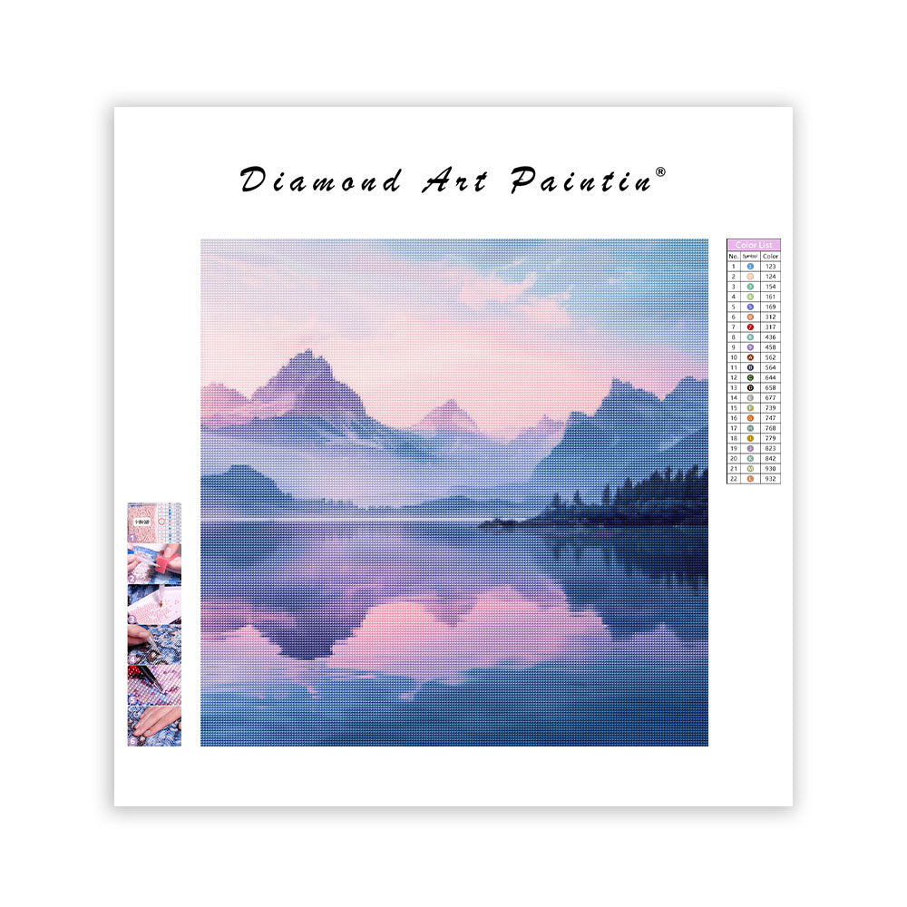 Kristallsjöns reflektion - Diamantmålning