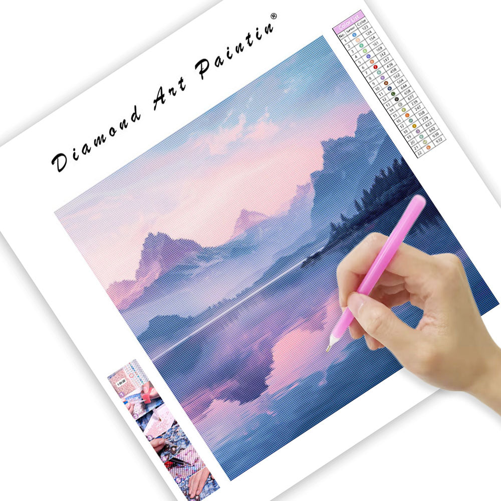 Kristallsjöns reflektion - Diamantmålning