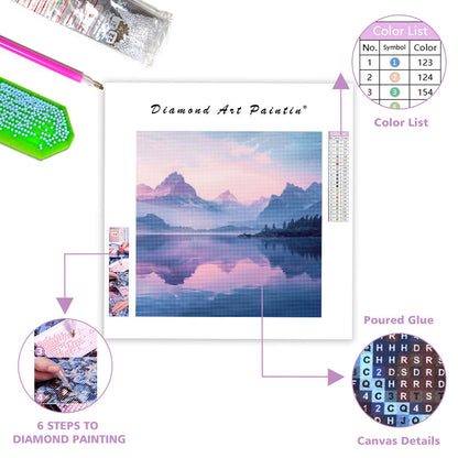 Kristallsjöns reflektion - Diamantmålning