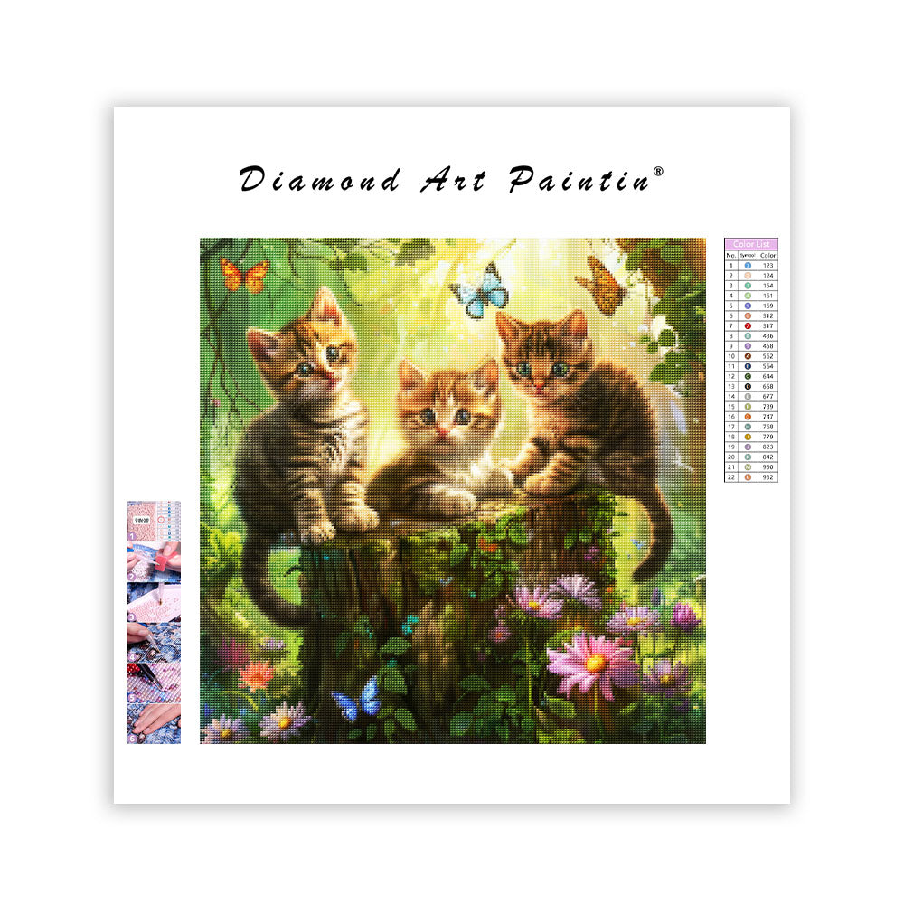 Nyfikna tassar - Diamantmålning