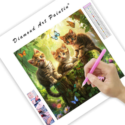 Nyfikna tassar - Diamantmålning