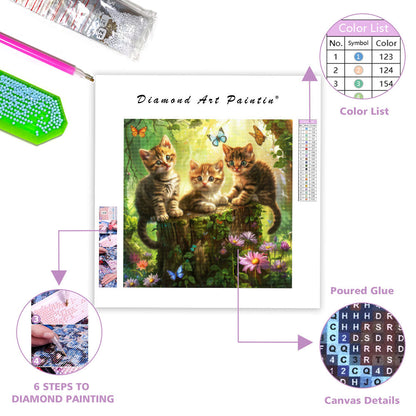 Nyfikna tassar - Diamantmålning