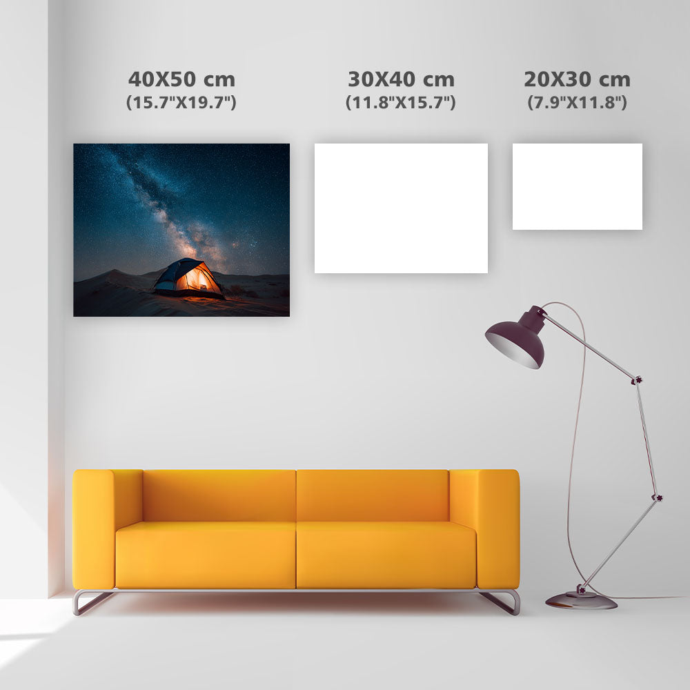 Ökenläger under Vintergatan - Diamantmålning