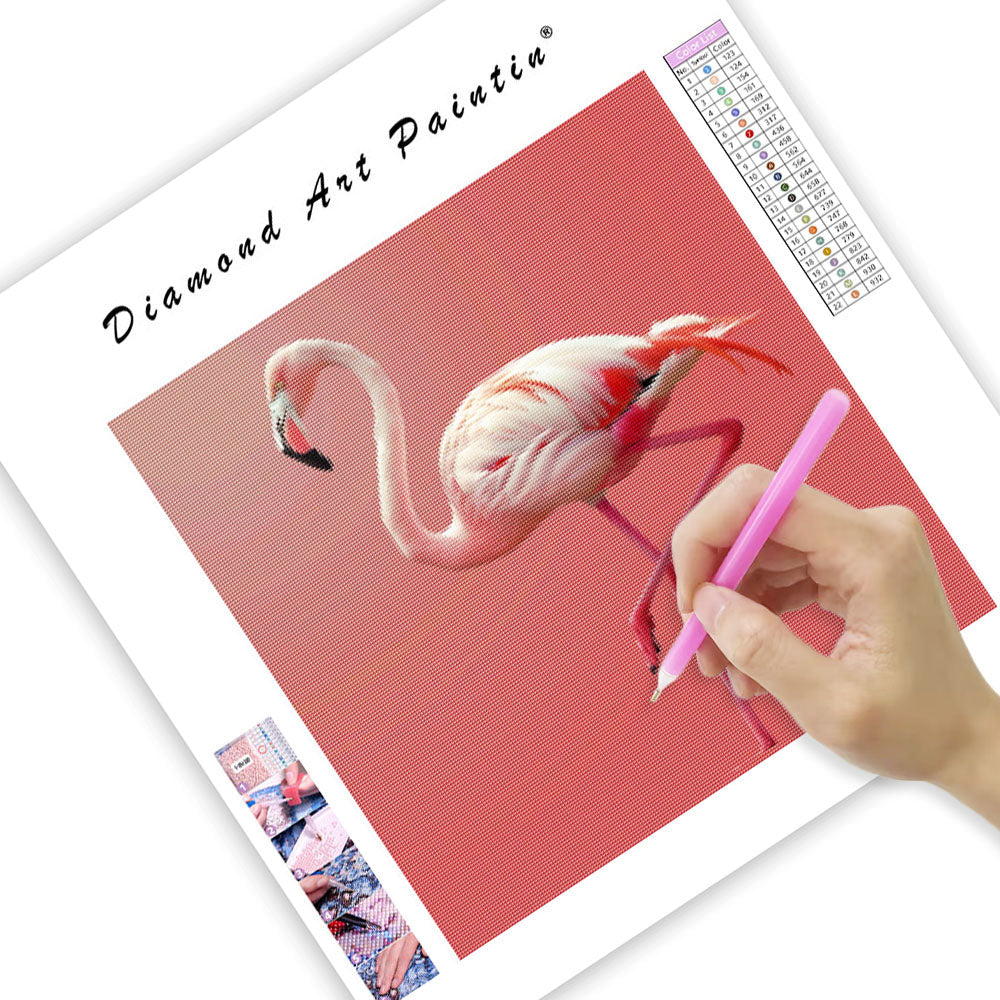 Elegant Flamingo Lugn - Diamantmålning
