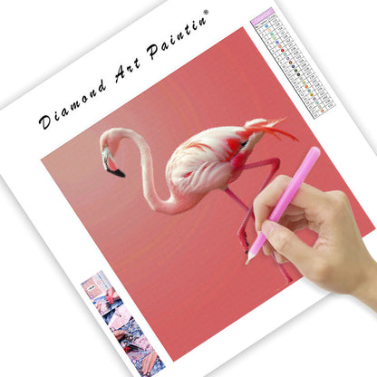 Elegant Flamingo Lugn - Diamantmålning