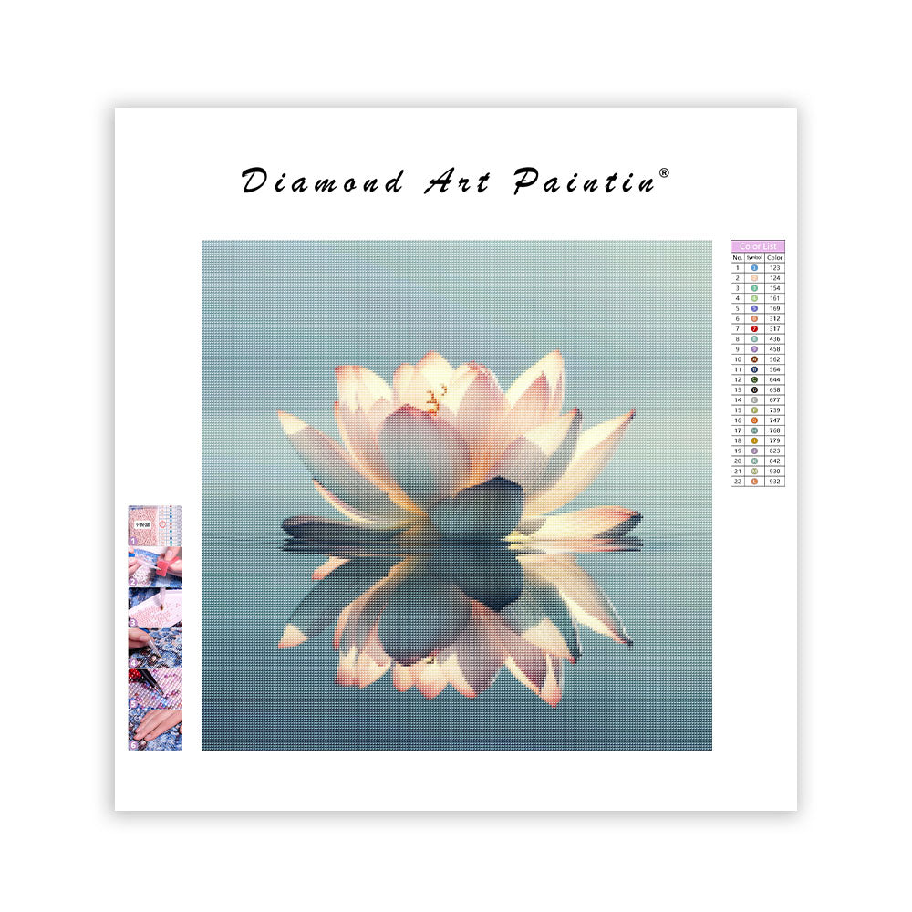 Elegant Lotus Lugn - Diamantmålning