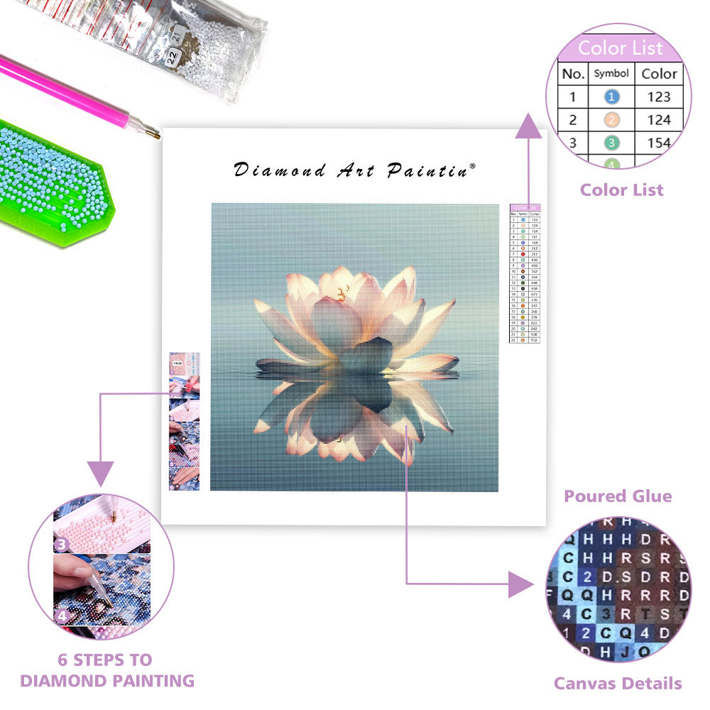 Elegant Lotus Lugn - Diamantmålning