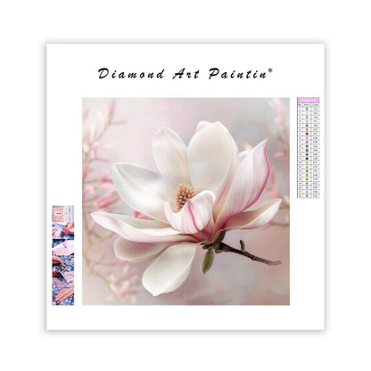 Elegant Magnoliablomma - Diamantmålning
