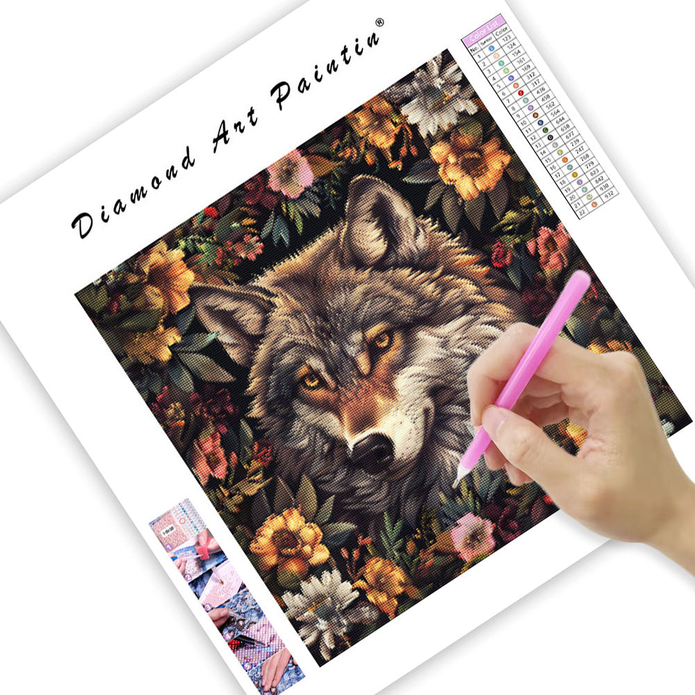 Blommig följeslagare - Diamantmålning