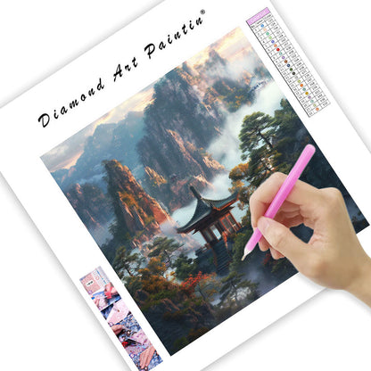 Dimmigt bergshelgedom - Diamantmålning