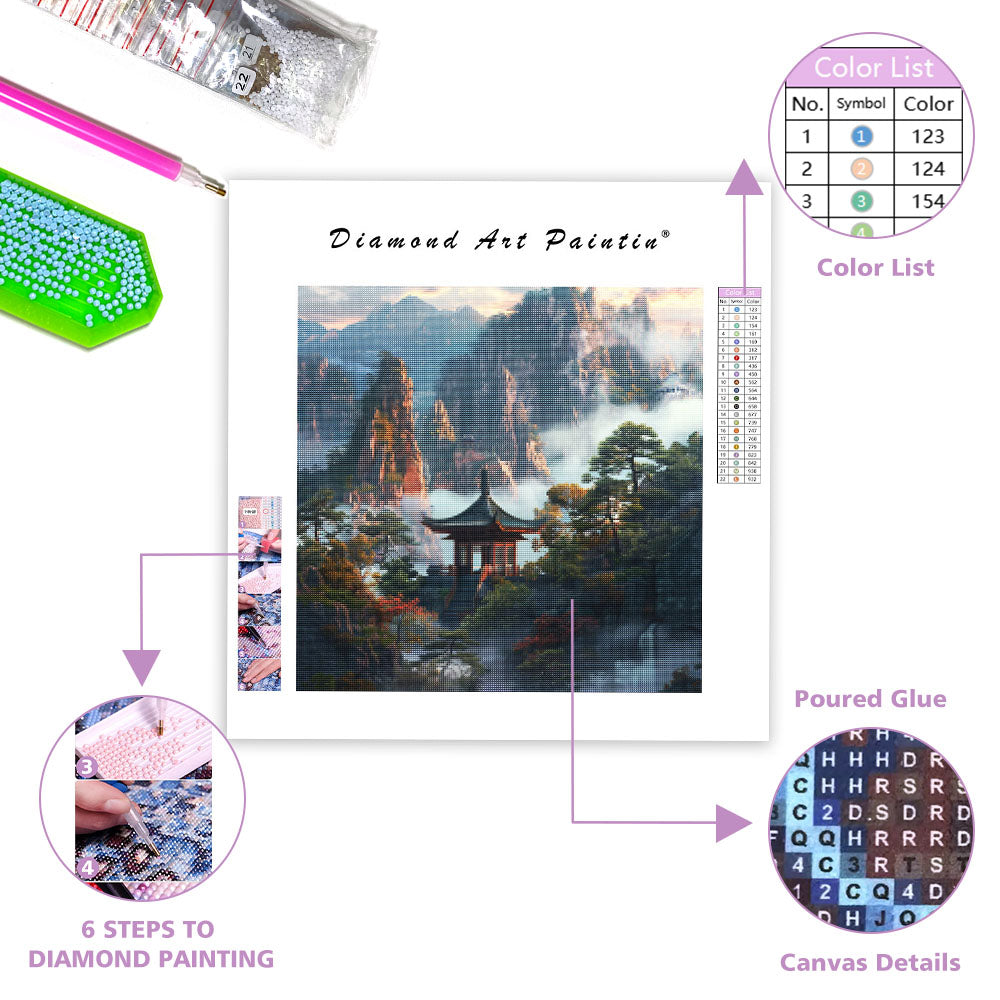 Dimmigt bergshelgedom - Diamantmålning