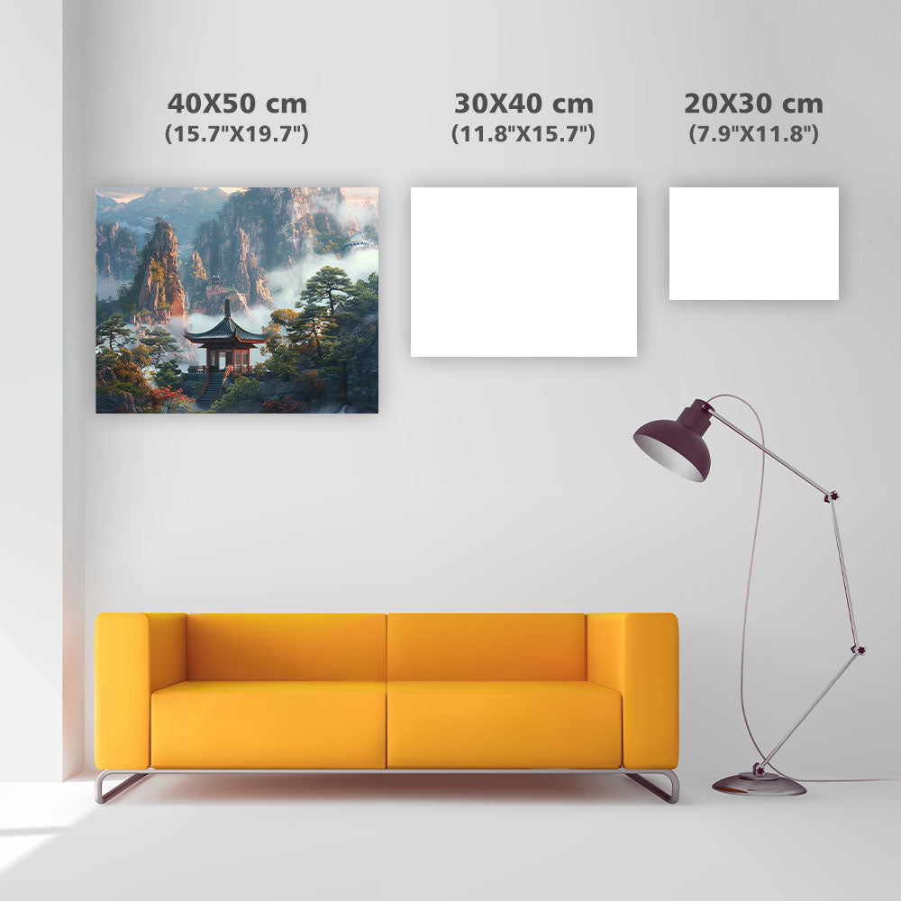 Dimmigt bergshelgedom - Diamantmålning