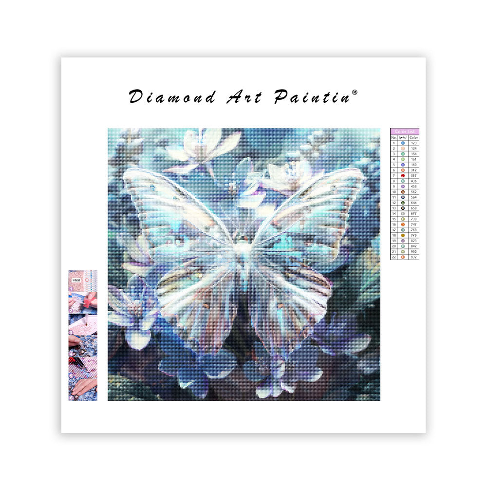 Frostad fjäril - Diamantmålning