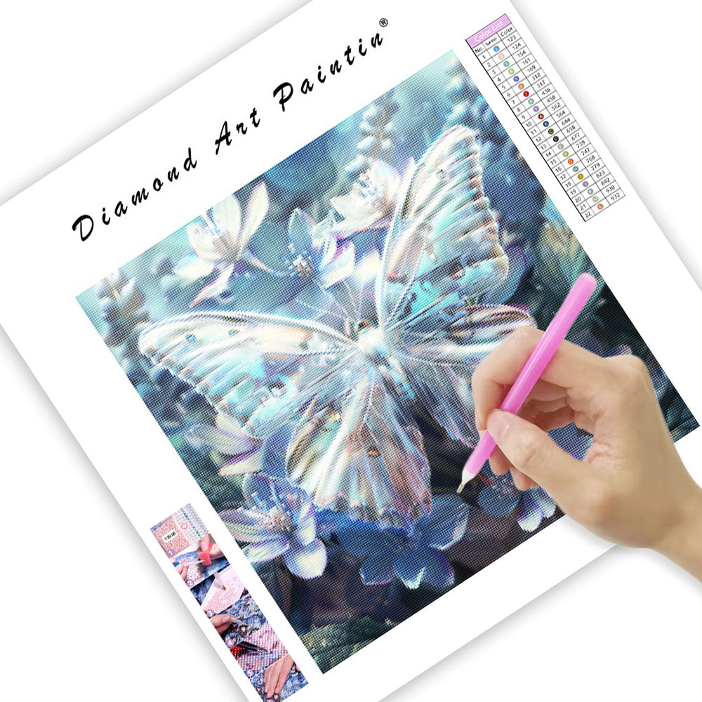 Frostad fjäril - Diamantmålning