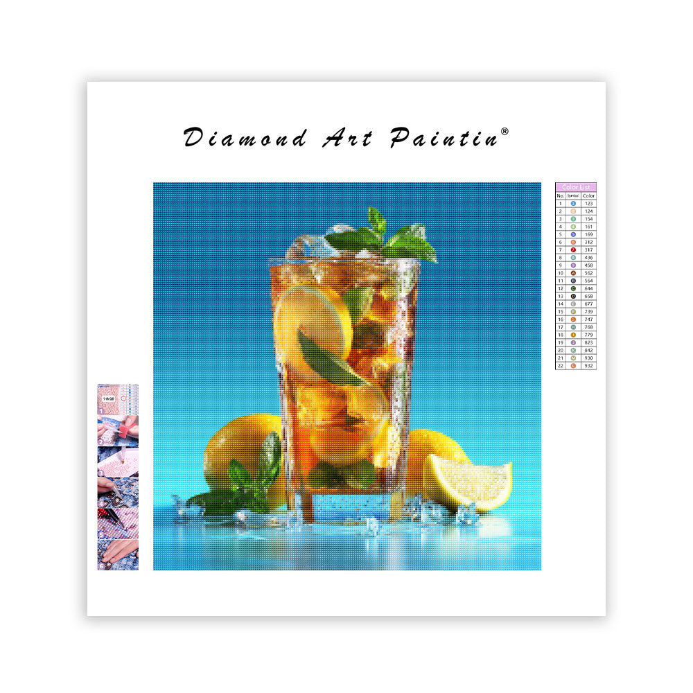 Frostigt iste med citron - Diamantmålning