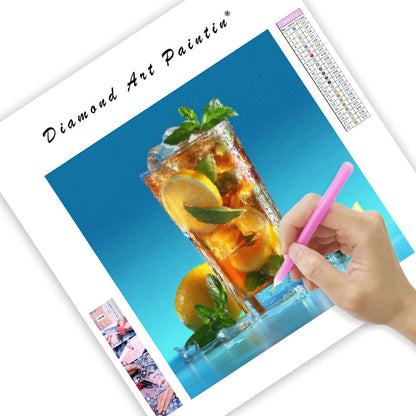 Frostigt iste med citron - Diamantmålning