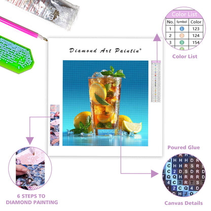 Frostigt iste med citron - Diamantmålning